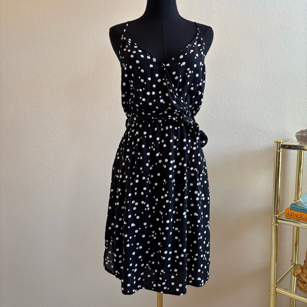 Dip Black & White Polka Dot Sundress with Pockets, Size‎ Small